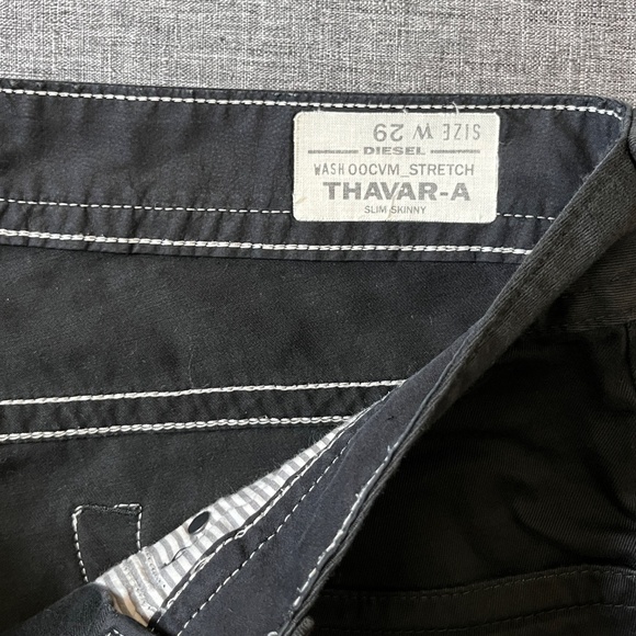 Diesel Thavar-A Stretch Slim Skinny Pants - Men's Size 29*31 - Black - Picture 5 of 13